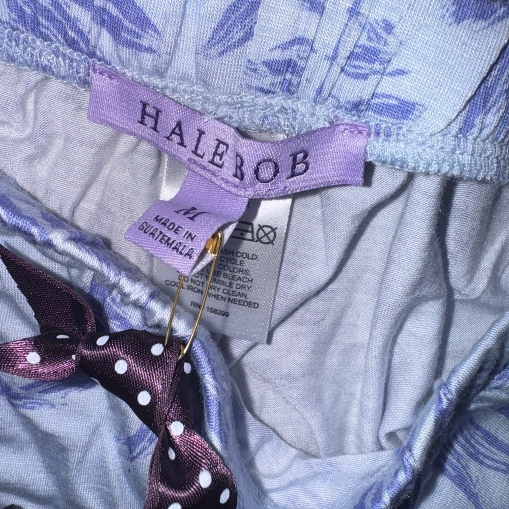 HALE BOB Women's Blue Leaf Print Shorts - Picture 3 of 3
